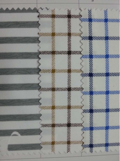 SX- YAXG 淺綠白條T65/C35 32*32/130*70 耐漂白水 耐氯漂 制服 Anti bleaching bleaching resistant 側面照